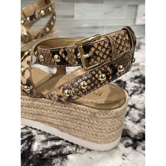 Michael Kors Lowry Snake Print Espadrilles Wedges Size 7.5 NEW - Picture 10 of 10
